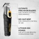Wahl Professional Extreme Επαναφορτιζόμενη Κουρευτική Μηχανή Μαύρη 09893.0440