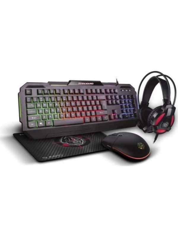 Zeroground KB-1900GUHMS Sumiko Bundle Σετ Gaming Πληκτρολόγιο με Φωτιζόμενα πλήκτρα & Ποντίκι (Αγγλικό US)