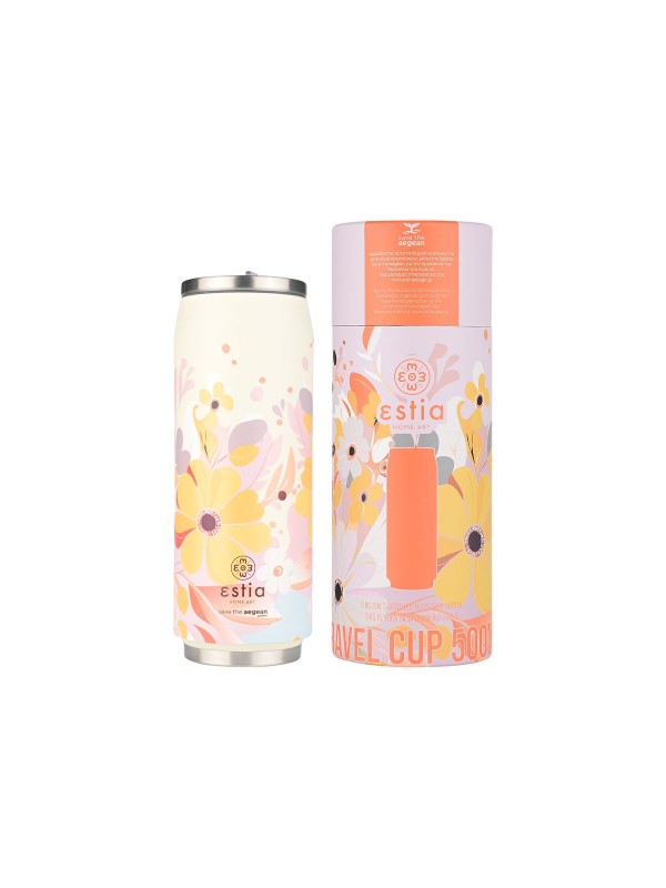 Estia Travel Cup Θερμός Ανοξείδωτο / Πλαστικό BPA Free 500ml Spring sonata 01-22860