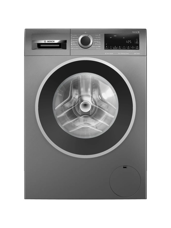 Bosch Πλυντήριο Ρούχων 9kg με Τεχνολογία Ατμού 1400 Στροφών Iron Assist Inox WGG244ZREU