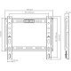 SBOX BL-3722F Βάση Τηλεόρασης Τοίχου 13"-43" έως 45kg