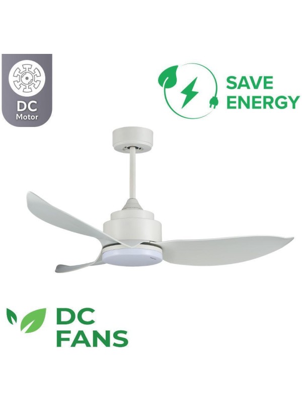 Ανεμιστήρας Οροφής Dc Τηλεχειριστήριο Led Telemax Levantes 46-yj356 White 30-4638