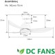 Ανεμιστήρας Οροφής Dc Τηλεχειριστήριο Led Telemax Levantes 46-yj356 White 30-4638