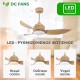 Ανεμιστήρας Οροφής Dc Τηλεχειριστήριο Led Telemax Levantes 46-yj356 White 30-4638