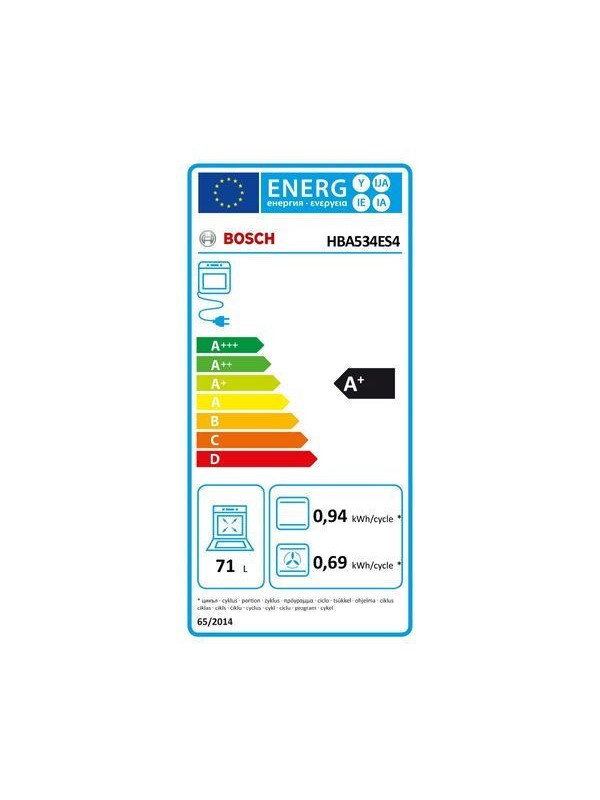 Bosch HBA534ES4 Φούρνος άνω Πάγκου 71lt χωρίς Εστίες Π59.4εκ. Inox Bosch HBA534ES4 Φούρνος άνω Πάγκου 71lt χωρίς Εστίες Π59.4εκ. Inox