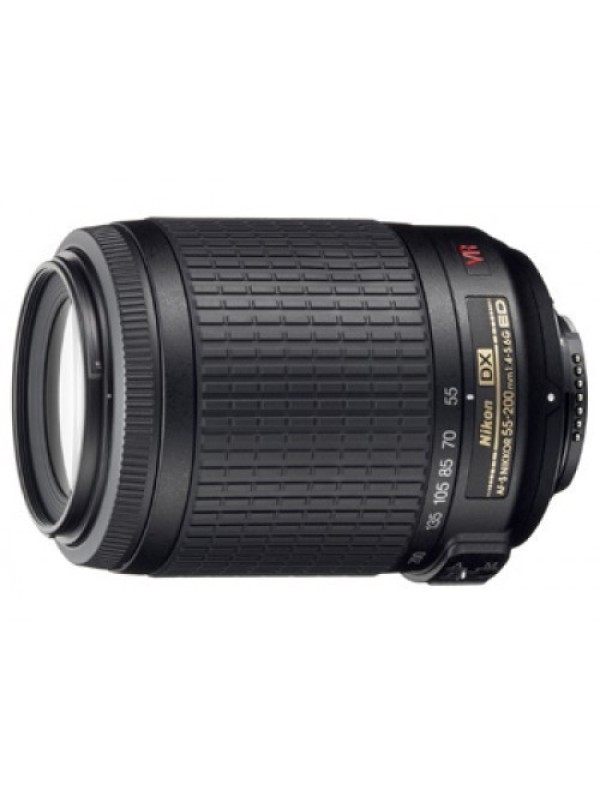 Nikon Φωτογραφικός Φακός AF-S DX Zoom-Nikkor 55-200mm f/4-5.6G ED VR Tele Zoom για Nikon F Mount Black