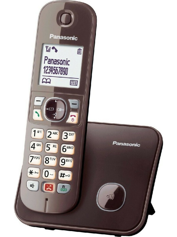 Panasonic KX-TG6851 A Ασύρματο Τηλέφωνο με Aνοιχτή Aκρόαση Καφέ