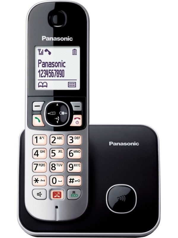 Panasonic KX-TG6851 Ασύρματο Τηλέφωνο με Aνοιχτή Aκρόαση Μαύρο