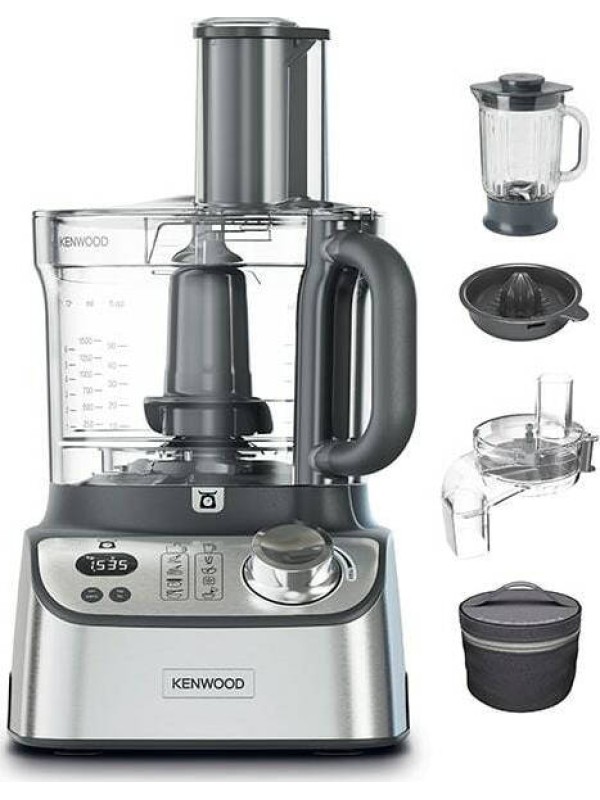 Kenwood Πολυμίξερ FDM 71.960 SS 1000W με Κάδο 3lt και Κανάτα Μπλέντερ Ασημί