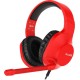 Sades Spirits Over Ear Gaming Headset με σύνδεση 2x3.5mm Κόκκινο