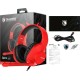 Sades Spirits Over Ear Gaming Headset με σύνδεση 2x3.5mm Κόκκινο