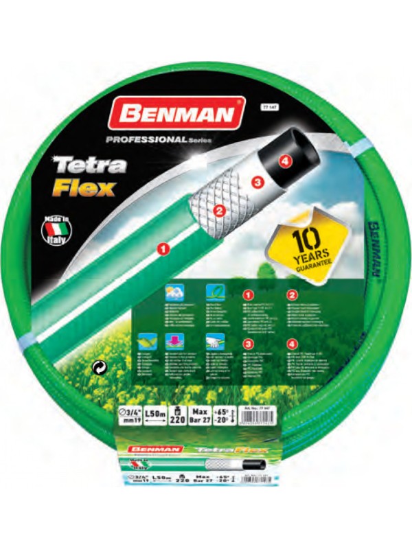 Benman Λάστιχο Ποτίσματος TetraFlex 1/2" 15m 77140