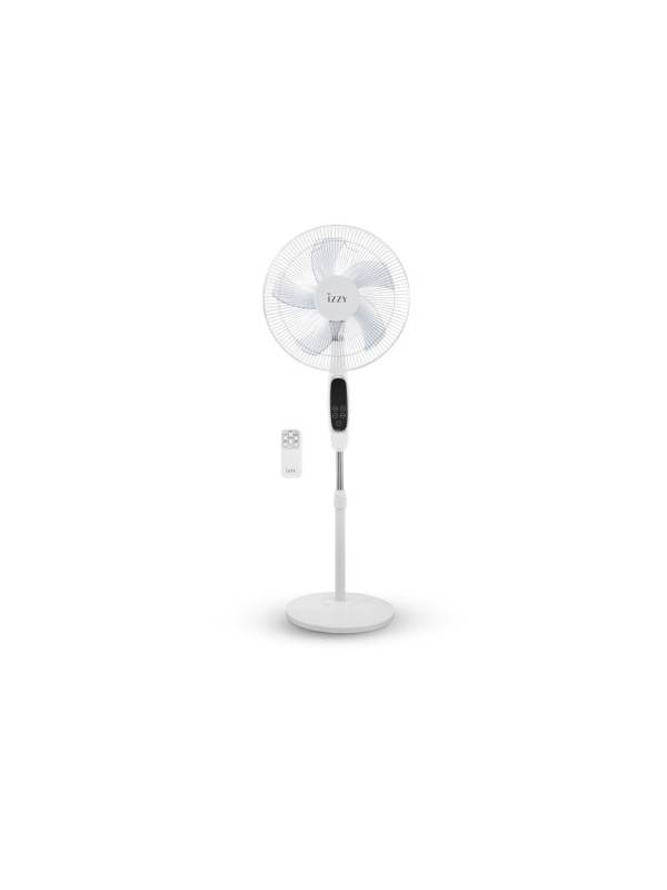IZZY IZ-9042 Ανεμιστήρας Δαπέδου με Τηλεχειριστήριο 70W Λευκό