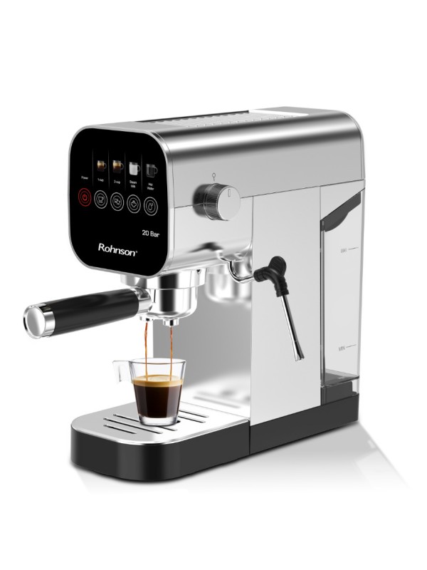 Rohnson Μηχανή Espresso 1360W Πίεσης 20bar Ασημί R-98100 Rohnson Μηχανή Espresso 1360W Πίεσης 20bar Ασημί R-98100