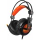 Sades A6 Over Ear Gaming Headset με σύνδεση USB Πορτοκαλί