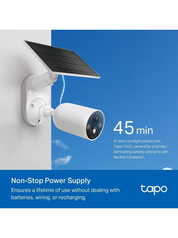 TP-LINK Tapo C425 KIT v1.2 IP Κάμερα Παρακολούθησης Wi-Fi Full HD+ 4MP Αδιάβροχη Μπαταρίας με Αμφίδρομη Επικοινωνία TP-LINK Tapo C425 KIT v1.2 IP Κάμερα Παρακολούθησης Wi-Fi Full HD+ 4MP Αδιάβροχη Μπαταρίας με Αμφίδρομη Επικοινωνία