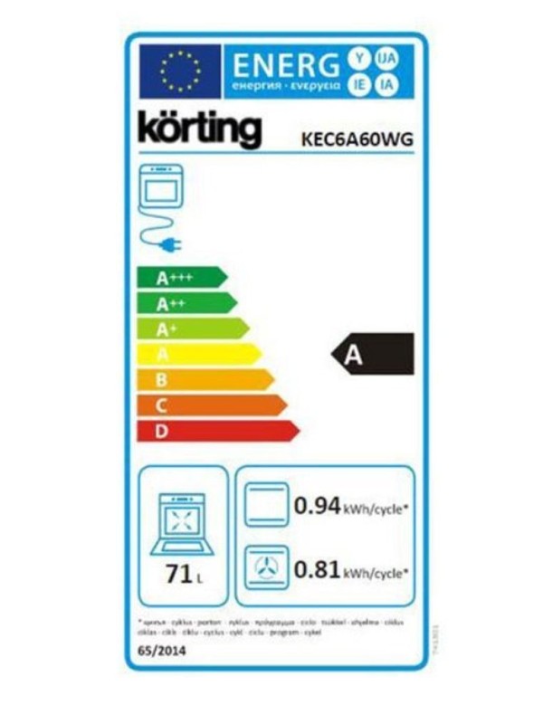 Korting KEC 6 A 60WG Κουζίνα 71lt με Κεραμικές Εστίες Π60εκ. Λευκή Korting KEC 6 A 60WG Κουζίνα 71lt με Κεραμικές Εστίες Π60εκ. Λευκή