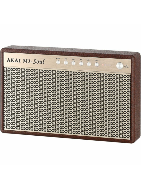 Akai M3-Soul Ηχείο Bluetooth 20W με Διάρκεια Μπαταρίας έως 15 ώρες Καφέ  