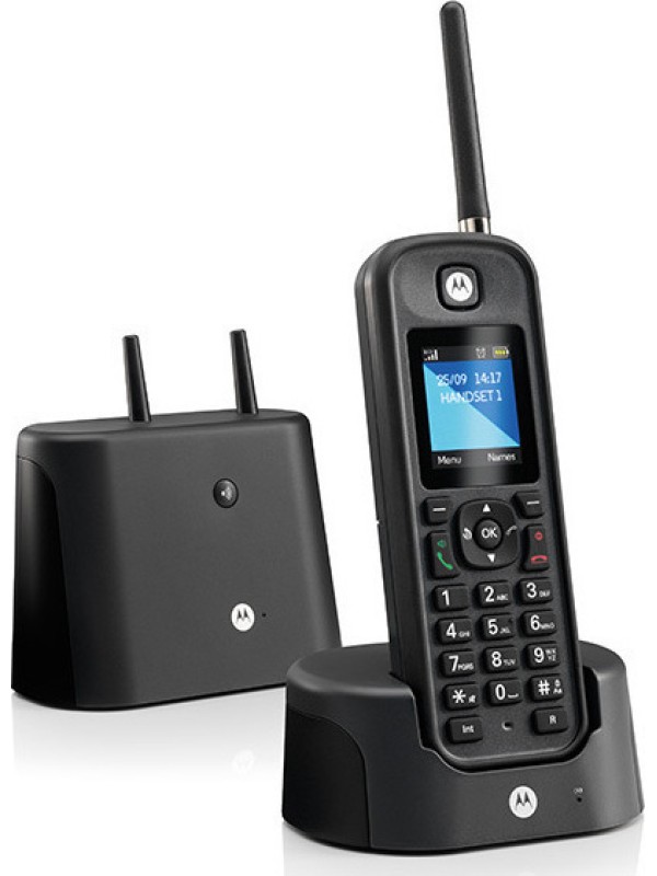 Motorola O201 Ασύρματο Τηλέφωνο με Ελληνικό Μενού Μαύρο