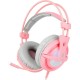 Sades A6 Over Ear Gaming Headset με σύνδεση USB Ροζ