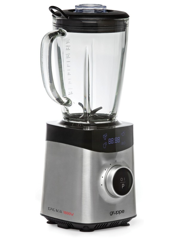 Gruppe YB-S 09 Z Epic Mix Μπλέντερ για Smoothies με Γυάλινη Κανάτα 1.8lt 1800W Inox Gruppe YB-S 09 Z Epic Mix Μπλέντερ για Smoothies με Γυάλινη Κανάτα 1.8lt 1800W Inox