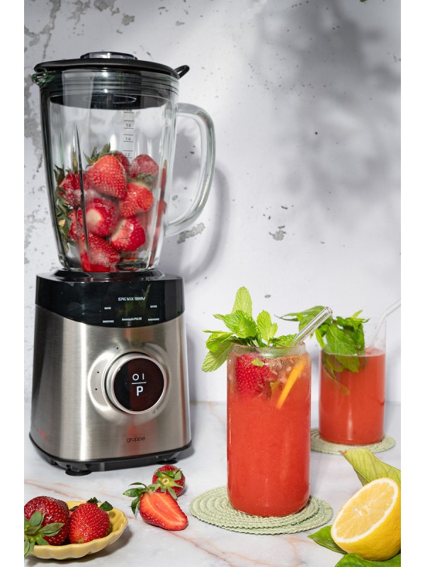 Gruppe YB-S 09 Z Epic Mix Μπλέντερ για Smoothies με Γυάλινη Κανάτα 1.8lt 1800W Inox Gruppe YB-S 09 Z Epic Mix Μπλέντερ για Smoothies με Γυάλινη Κανάτα 1.8lt 1800W Inox