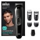 Braun 6-in-1 Style Kit 3 Σετ Επαναφορτιζόμενης Κουρευτικής Μηχανής Μαύρο MGK3410