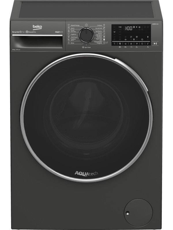 Beko B3WF U 510418 M Πλυντήριο Ρούχων 10kg 1400 Στροφών Μαύρο