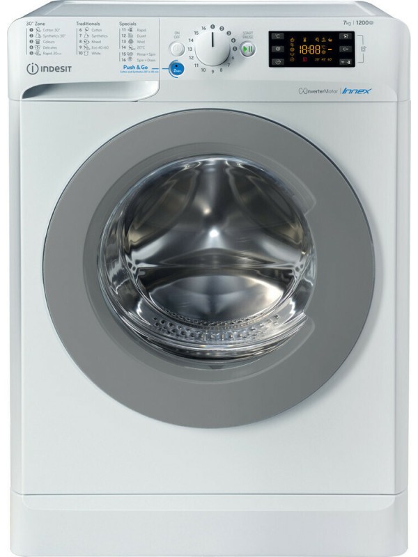 Indesit Πλυντήριο Ρούχων 7kg 1200 Στροφών BWE 71283X WS