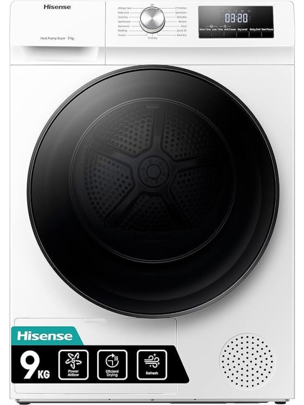 Hisense DHQA 902U Στεγνωτήριο 9kg A++ με Αντλία Θερμότητας