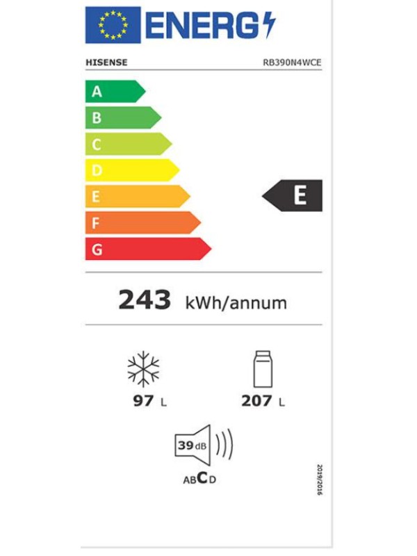 Hisense RB390N4WCE Ψυγειοκαταψύκτης Total NoFrost Inox Hisense RB390N4WCE Ψυγειοκαταψύκτης Total NoFrost Inox