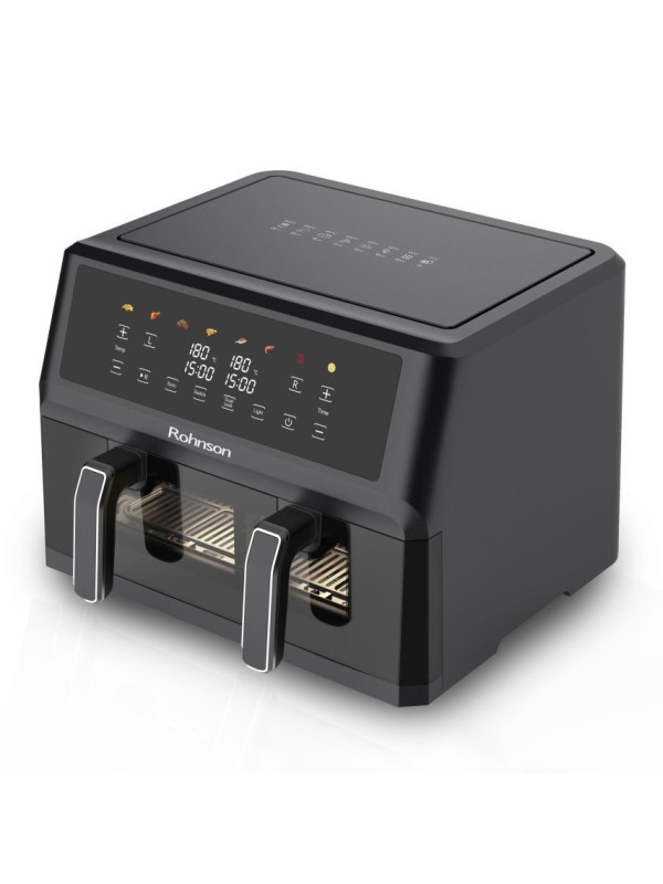 Rohnson R-2864 Air Fryer με Διπλό Αποσπώμενο Κάδο 10.4lt Μαύρο Rohnson R-2864 Air Fryer με Διπλό Αποσπώμενο Κάδο 10.4lt Μαύρο