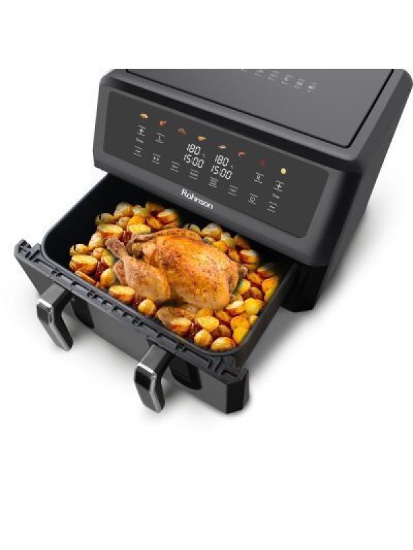 Rohnson R-2864 Air Fryer με Διπλό Αποσπώμενο Κάδο 10.4lt Μαύρο Rohnson R-2864 Air Fryer με Διπλό Αποσπώμενο Κάδο 10.4lt Μαύρο