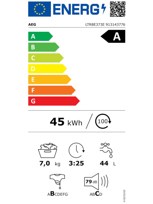 AEG LTR8E373E Πλυντήριο Ρούχων Άνω Φόρτωσης 7kg 1300 Στροφών ProSteam 913143776 AEG LTR8E373E Πλυντήριο Ρούχων Άνω Φόρτωσης 7kg 1300 Στροφών ProSteam 913143776