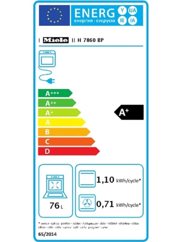 Miele H 7860 BP D OBSW Φούρνος άνω Πάγκου 76lt Π59.5εκ. Μαύρος Miele H 7860 BP D OBSW Φούρνος άνω Πάγκου 76lt Π59.5εκ. Μαύρος