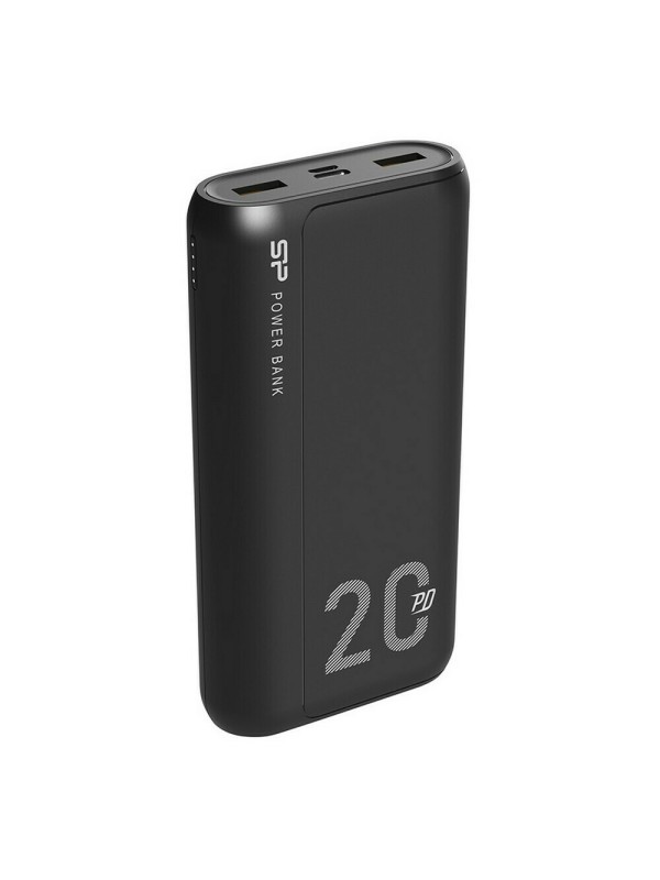 Silicon Power QS15 Power Bank 20000mAh με 2 Θύρες USB-A και Θύρα USB-C Power Delivery / Quick Charge 3.0 Μαύρο