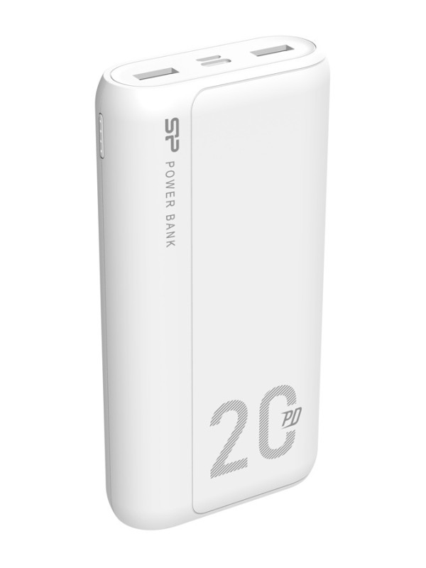 Silicon Power QS15 Power Bank 20000mAh 18W με 2 Θύρες USB-A και Θύρα USB-C Power Delivery / Quick Charge 3.0 Λευκό Silicon Power QS15 Power Bank 20000mAh 18W με 2 Θύρες USB-A και Θύρα USB-C Power Delivery / Quick Charge 3.0 Λευκό