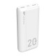 Silicon Power QS15 Power Bank 20000mAh 18W με 2 Θύρες USB-A και Θύρα USB-C Power Delivery / Quick Charge 3.0 Λευκό Silicon Power QS15 Power Bank 20000mAh 18W με 2 Θύρες USB-A και Θύρα USB-C Power Delivery / Quick Charge 3.0 Λευκό