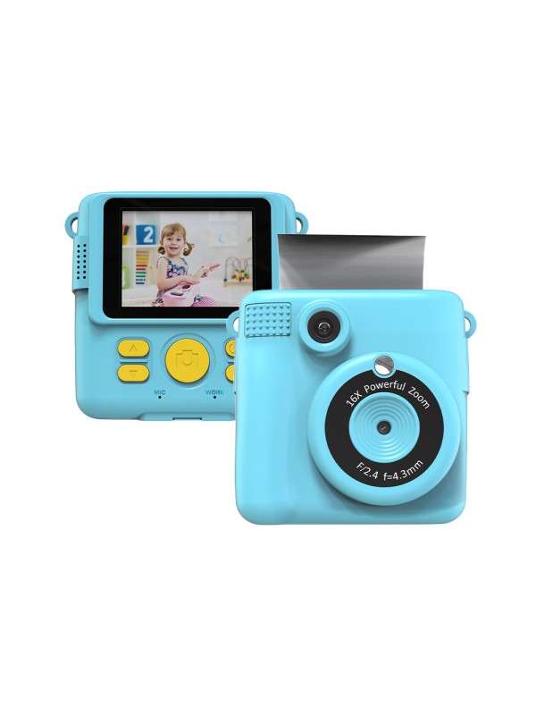 Lamtech Compact Φωτογραφική Μηχανή 2MP με Οθόνη 2.4" και Ανάλυση Video 1280 x 720 pixels Θερμικής Εκτύπωσης Γαλάζια