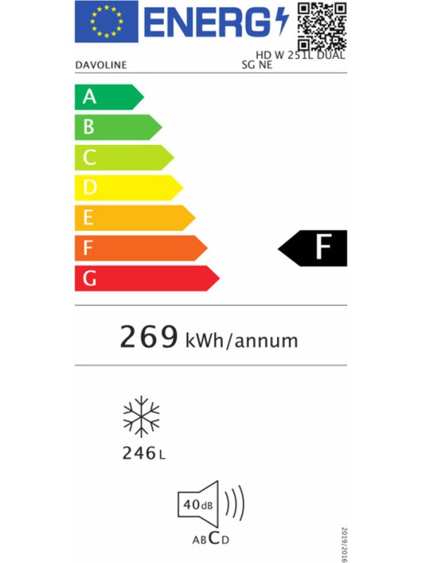 Davoline HD W 251L DF SG Καταψύκτης Μπαούλο 246lt Davoline HD W 251L DF SG Καταψύκτης Μπαούλο 246lt